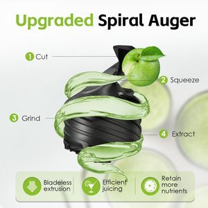 Mesin pemberi makan besar kebisingan rendah alat pemisah jus pemeras dingin mesin jus multifungsi mesin jus jeruk listrik lambat - Product Image 4