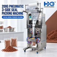 Machine d'emballage pneumatique à trois soudures latérales de taille moyenne 200g, directement de l'usine, avec emballage de sachets en acier inoxydable pour la vente au détail