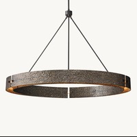 Luminaire de salle à manger nordique simple personnalisé, 6 lumières, or brossé avec abat-jour, décoration en métal, éclairage d'îlot de cuisine