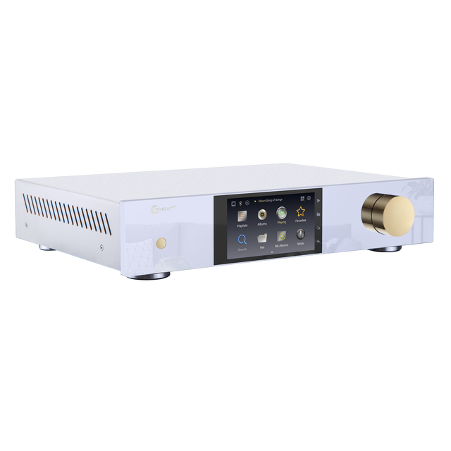Streaming Music Player with Touch Screen DSD512 PCM768 Dual HDD Network Audio Player ESS9038PRO DAC Converter for AV Amplifier