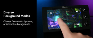 Teclado Transparente para Juegos <span class=keywords><strong>Stream</strong></span> <span class=keywords><strong>Deck</strong></span>, <span class=keywords><strong>15</strong></span> Teclas, 3 Perillas, Programable, Membrana, Interfaz Tipo-C, Pantalla LCD - Product Image 3