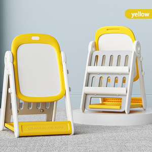 Tablero de dibujo para niños, caballete de escritura magnético de doble cara, soporte para grafiti de Color rosa - Product Image 3