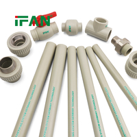 Raccords de plomberie PPR gris IFAN 20-110mm PN25, amortisseurs de bruit et anti-vibrations pour bâtiments de grande hauteur