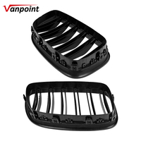 Gril Depan Double Slat Gloss Black untuk BMW Seri 5 GT F07 528i 535i 550i 2009-2017 Gaya M Sport