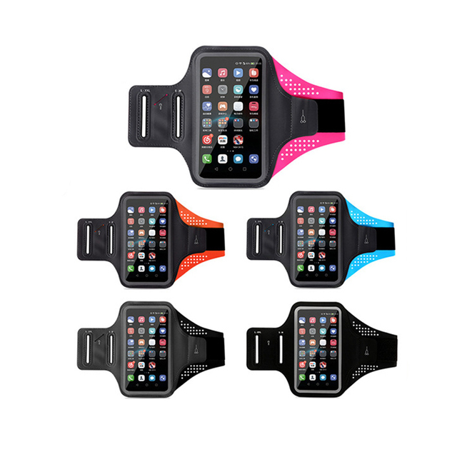 Gym Sports Waterproof Spandex Wrist Phone Holder Running Mobile Phone Armband for Men Women