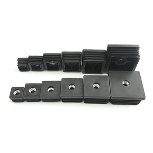 Pied de réglage carré en plastique M6 M8 pour le nivellement des tables et des chaises, noir G055 - Product Image 2