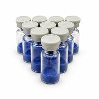Ensemble de poudre lyophilisée de peptide de cuivre bleu Ghk-Cu OEM, sérum pour le visage au peptide de cuivre éclaircissant, hydratant, apaisant, raffermissant et réparateur