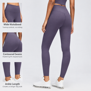 Leggings de <span class=keywords><strong>yoga</strong></span> taille haute pour femme, effet push-up, sensation seconde peau, sans couture frontale, respirants, extensibles, coupe ajustée - Product Image 3
