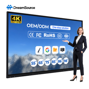 หน้าจอ LED สัมผัส 4K ขนาด 65/75/85 นิ้ว สำหรับใช้งานภายในอาคาร รองรับ 20 จุดสัมผัส ระบบ Android+Windows สมาร์ทบอร์ดไร้สาย สำหรับการประชุมแบบอินเทอร์แอคทีฟ - Product Image 1