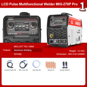 ANDELI 220V LCDスクリーン ダブルパルス MIG/リフトTIG/MMA スプールガン対応 半自動アルミMIG溶接機 - Product Image 2