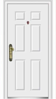 Porte de sécurité en acier de Chine, une porte et demie, avec un design de porte en tôle de fer et un meilleur prix