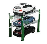 Système de stationnement en acier à 4 poteaux et trois niveaux GG Lifters PEP54/3700, luxueux, pour l'extension de garage résidentiel 3 voitures