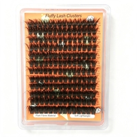 Clusters de cils naturels courbés en D pour marque privée, kit d'extension de cils DIY, vente en gros de clusters de cils en éventail