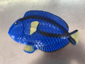 Realistische rubberen knijpbaar blauwe squishy vis speelgoed - Product Image 3