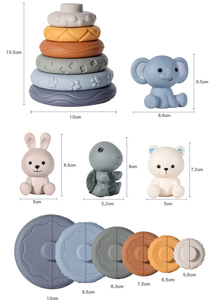 <span class=keywords><strong>Juguetes</strong></span> <span class=keywords><strong>Montessori</strong></span> para Bebé de Silicona Suave, Set de Bloques Apilables Anidables de Koala para Infantes de 6 a 12 Meses, Otros <span class=keywords><strong>Juguetes</strong></span> de Baño para Niños Pequeños - Product Image 5