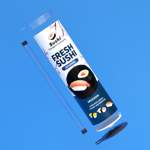 Caja de Cartón Cilíndrica Premium para Regalos de Sushi con Revestimiento Interior - Product Image 4