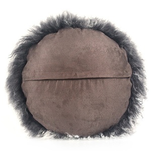 Gối Da Cừu Sofa Thiết Kế Hình Tròn Trang Trí Nhà Cửa Gối Lông Mông Cổ Mềm Bằng Da Cừu Tây Tạng - Product Image 6