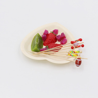 Brochettes de fruits rondes pointues en bambou naturel jetables et écologiques
