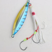 60g-200g pêche en eau salée métal gabarit tête de gabarit lame de spinner rapide/lente chute pas de poisson leurre appât pour la pêche en rivière et en lac