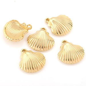 Pendentif coquillage 3D en acier inoxydable, formes variées pour la fabrication de bracelets, apprêts de bijoux plaqués or H1375 - Product Image 5
