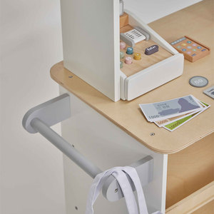 Fiesta, juguetes de aprendizaje para niños pequeños, camión de comida de imitación de madera, juego con accesorios, camión de Metal 870*400*200 - Product Image 2