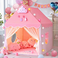 Tente de jeu carrée monocouche en polyester pour enfants, château pliable en PVC imperméable, quatre saisons, pour garçons et filles
