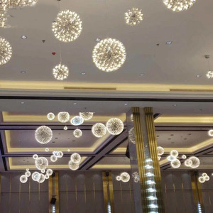Ristorante creativo nordico moderno ciondolo con cielo stellato scintilla palla rotonda fuochi d'artificio pianeta arte <span class=keywords><strong>lampadario</strong></span> sferico - Product Image 3
