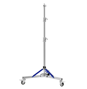 Soporte de luz profesional Iluminación de estudio resistente de acero inoxidable con ruedas Ruedas de soporte de trípode ajustables - Product Image 1