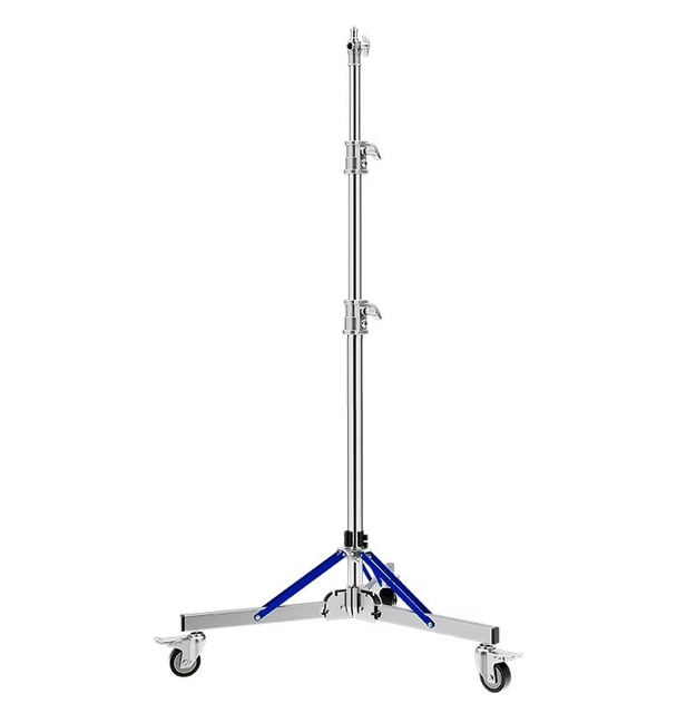 Professional Light Stand Stainless Steel Heavy Duty Studio Lighting With Wheels Adjuststble Tripod Stand Casters