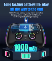 Manette de jeu sans fil Gamegaga P525 pour PS5 PC, joystick à double effet Hall avec plaque frontale magnétique RGB et contrôleur macro programmable