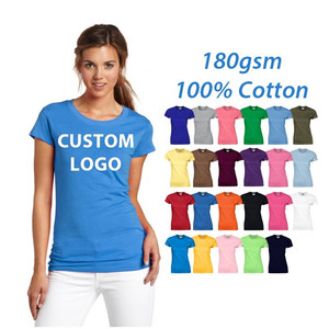 T-Shirt da <span class=keywords><strong>Donna</strong></span> Bianche a <span class=keywords><strong>Maniche</strong></span> <span class=keywords><strong>Corte</strong></span> 100% Cotone Unisex OEM per Promozione - Product Image 1