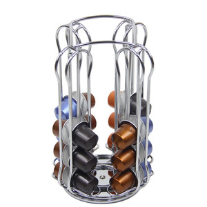 Porta Cápsulas <span class=keywords><strong>de</strong></span> Café OEM ODM, Soporte <span class=keywords><strong>de</strong></span> Metal para Cápsulas <span class=keywords><strong>de</strong></span> Café Nespresso, Organizador Giratorio para Cápsulas <span class=keywords><strong>de</strong></span> Café - Product Image 1