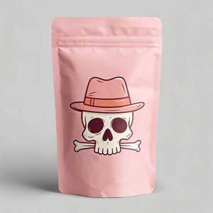 Custom Skull Print Food Grade CPP Resealable Stand up <b>Pouches</b> 1g/3.5g/7g/14g/28g for Snack & Chewing Gum Packaging - Product Image 5