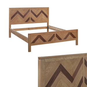 Ensemble de chambre à coucher en bois massif de chêne de haute qualité, écologique, durable, design moderne MARS, meubles de lit en bois en provenance du Vietnam - Product Image 1