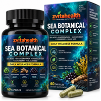 Gummies de beauté véganes à marque privée à base de mousse de mer, approvisionnement en gros, mousse de mer irlandaise avec racine de bardane et fucus vésiculeux, OEM