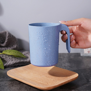 Accesorios de baño para el hogar, taza reutilizable para gárgaras, taza de enjuague bucal de paja de trigo ecológica para lavar los <span class=keywords><strong>dientes</strong></span>, taza para gárgaras con asa - Product Image 6