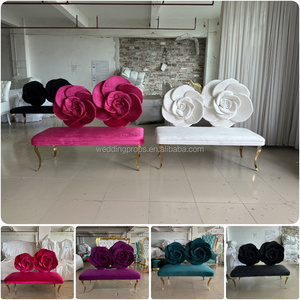 राजा और रानी ऊंची पीठ सस्ती सफेद सोने के सिंहासन पर दूल्हे और दुल्हन के लिए शाही विलासिता की शादी की कुर्सी की है। - Product Image 6