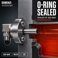 Capteur de proximité pour équipement lourd DOMENZI BHS0030, 350 bars, sur un baril fileté en métal, avec marquage CE, pour utilisation en atelier