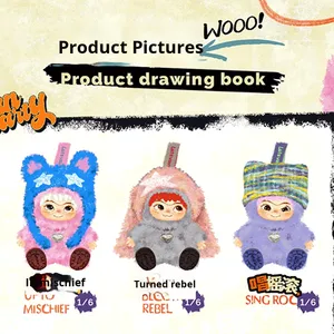 For WAKUKU <strong>Mao</strong> <strong>Mao</strong> Trendy Series Blind Box <strong>Figurine</strong> Glass Gift - Product Image 2