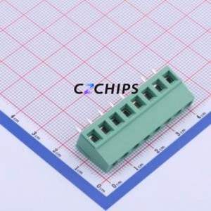 JL128-50008G01 Screw Terminal Block Through hole Component (THT),P=5mm Connector 1x8P 5mm Green Through Hole - Product Image 1
