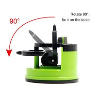 Meilleure vente Mini aiguiseur de couteaux portable Petits gadgets de cuisine Aiguiseur de couteaux avec base à ventouse Outil d'affûtage rapide de couteaux