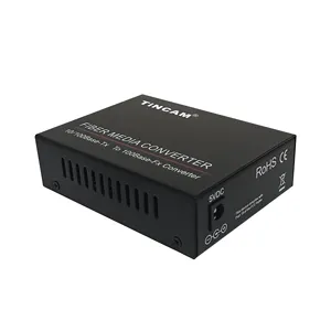 جهاز TiNCAM 1*rj45+1*SFP محول وسائط جيجابايت جهاز تحويل ألياف 10/100/1000 Base-Tx إلى 1000Base-SX مع جهاز إرسال واستقبال SFP Bidi