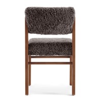 Chaises sans accoudoirs en velours de laine d'agneau avec cadre en bois de luxe 2025, chaise de salle à manger pour restaurant et hôtel, chaise moderne simple en métal doré