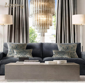 Juego de Sofás Blancos de Lujo Moderno Americano, Muebles para Sala de Estar, Cómodo Sofá Seccional Blanco Tipo <span class=keywords><strong>Chaise</strong></span> <span class=keywords><strong>Longue</strong></span>, Sofá Nube - Product Image 6