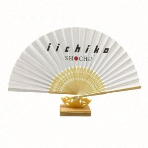 Personalized Decoration Black Large Wooden Folding Custom Printing Bamboo <b>Hand</b> <b>Fan</b> - Product Image 6