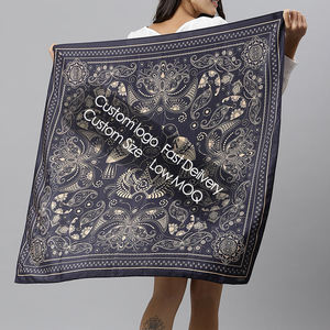 Factory Digital Print Mulberry Silk <strong>Scarves</strong> 100% Silk <strong>Scarf</strong> <strong>Custom</strong> Print Silk Twill square <strong>Scarf</strong> for Woman - Product Image 4