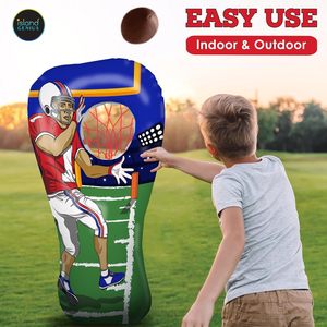 Jeu de football gonflable pour enfants, jeu en plein air, 5-7 ans, jouet en plastique avec balles et pompe - Product Image 4
