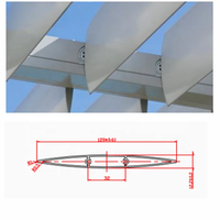 Lame de persienne en aluminium léger de haute qualité pare-soleil obturateur de Ventilation série 6000 traitement de coupe personnalisé