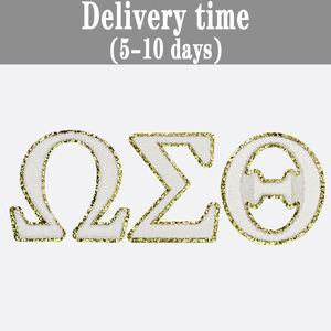 셔닐 패치에 핫 세일 편지 그리스 알파벳 철 - Product Image 3