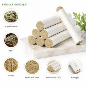 Bâtonnets de Moxa d'Armoise Pure Personnalisables et Portables pour la Thérapie Chauffante des Méridiens Corporels, Certifiés CE, 10 Bâtonnets par Boîte - Product Image 3